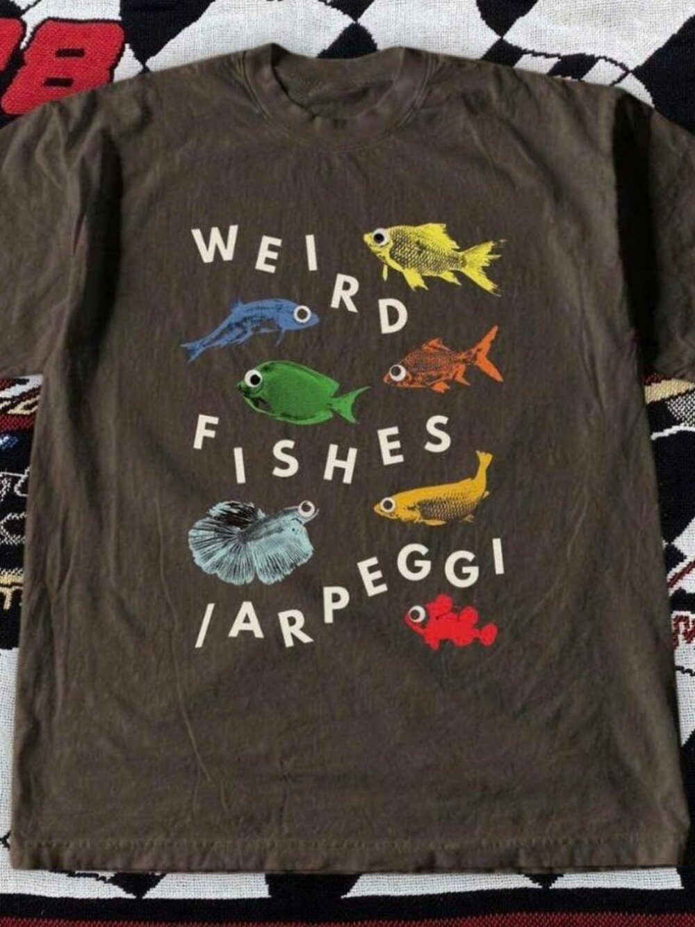 Weird Fishes Arpeggi dark chocolate T-shirt